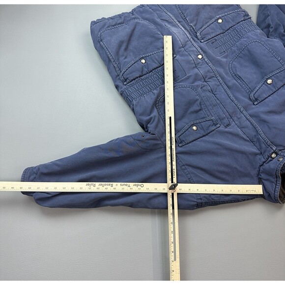 Vintage Members Only Jacket Mens Medium Blue Field Barn Chore Coat Quilt Lined - Picture 15 of 16